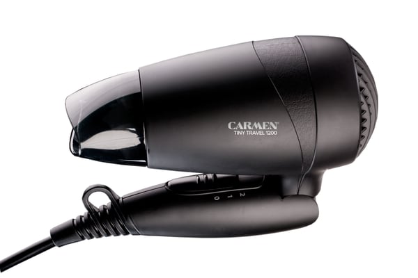 Miniatyrbillede 5 af 12: Carmen Tiny Travel 1200 hårtørrer 1200 W Sort