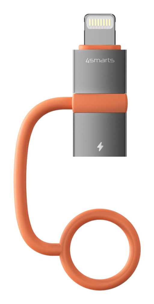 Pikkukuva 7 / 9: 4smarts 541522 videokaapeli-adapteri Lightning USB Type-C Harmaa, Oranssi