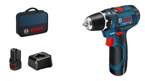 Miniatyrbild 1 av 4: Bosch Akku-Bohrschrauber 12 V Li-Ion 1300 RPM Svart, Blå, Röd