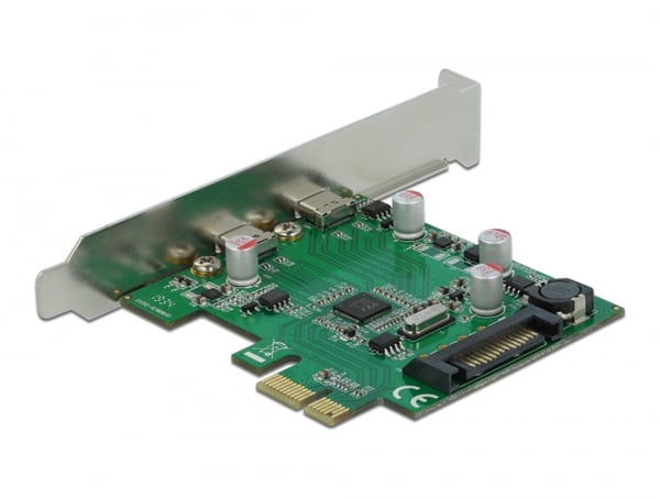 Pikkukuva 4 / 4: DeLOCK PCI Express x1 Card to 2 x external SuperSpeed USB (USB 3.2 Gen 1) USB Type-C™ female liitäntäkortti/-sovitin Sisäinen USB 3.2 Gen 1 (3.1 Gen 1)