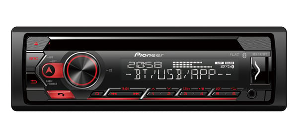 Pikkukuva 1 / 2: Pioneer DEH-S420BT auton mediavastaanotin Musta, Punainen 200 W Bluetooth