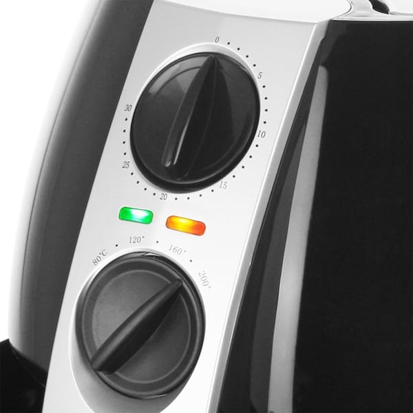 Emerio AF-116073 frituregryde Enkelt 4,5 L Enkeltstående 1500 W Varmluftsteger Sort, Sølv