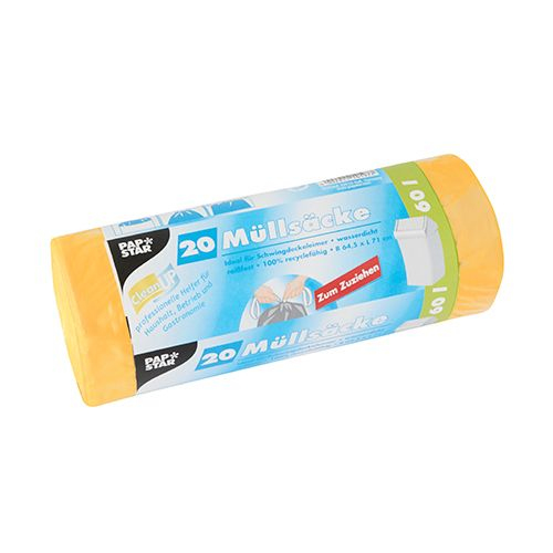 Papstar 14197 skraldepose 60 L Gul 20 stk