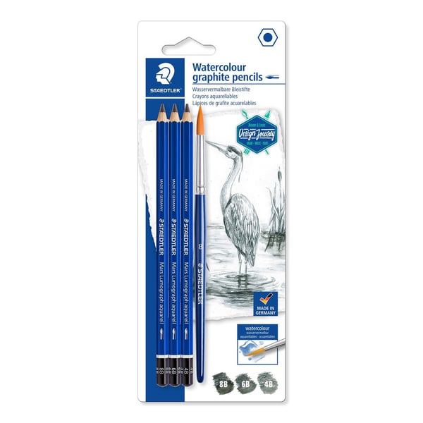Miniatyrbillede 1 af 6: Staedtler Mars Lumograph aquarell Flere 4 stk