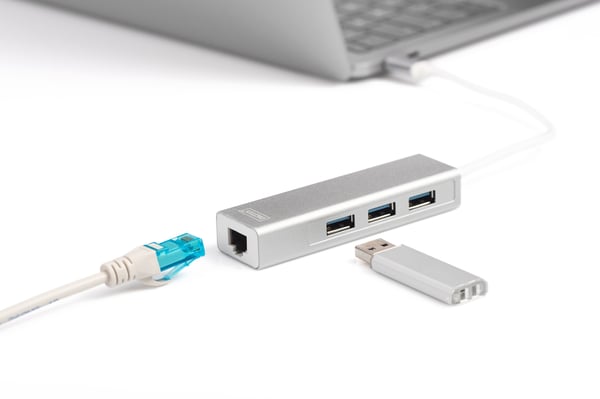 Miniatyrbild 7 av 7: DIGITUS USB Typ C 3-Port Hub + Gigabit Ethernet