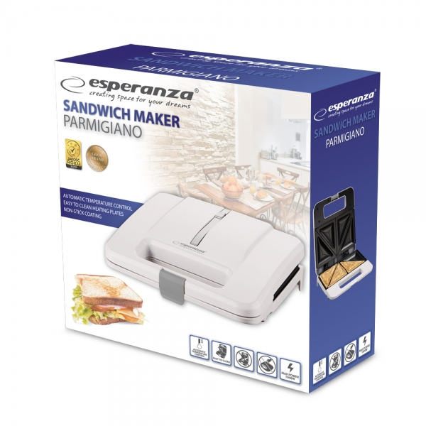 Esperanza EKT010W smörgåsgrill 1000 W Vit