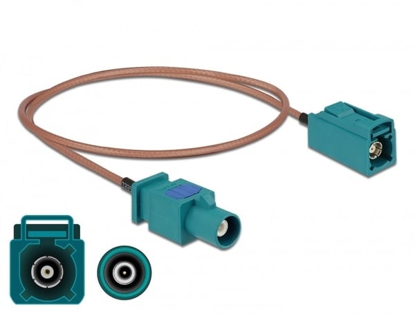 Miniatyrbillede 2 af 2: DeLOCK 90002 koaxial kabel RG-316/U FAKRA Z Beige, Blå