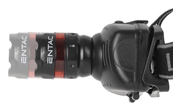 Pikkukuva 4 / 8: Entac EHL-ZOOM-1W-PL taskulamppu Musta Taskulamppu otsanauhalla LED