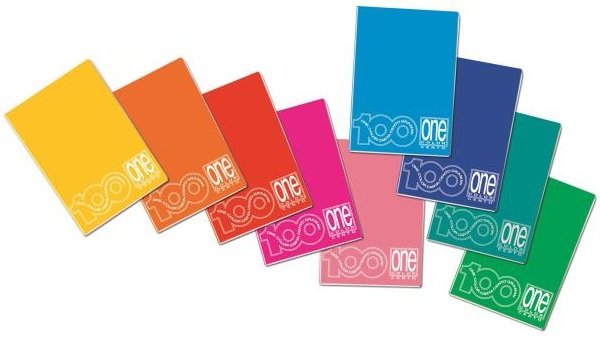 Blasetti One Color blok og notesblok A5 19 ark Flerfarvet