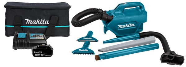 Miniatyrbild 1 av 5: Makita DCL184RF dammsugare 0,5 l Torr Dammpåse