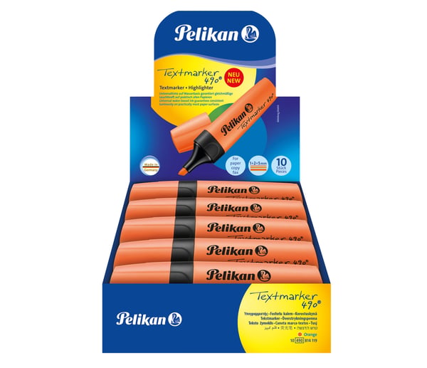 Miniatyrbillede 3 af 4: Pelikan Textmarker 490 speedmarker 1 stk Orange