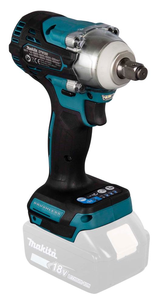 Pikkukuva 17 / 17: Makita DTW300Z sähköruuvimeisseli ja iskuruuvitaltta 3200 RPM Musta, Sininen