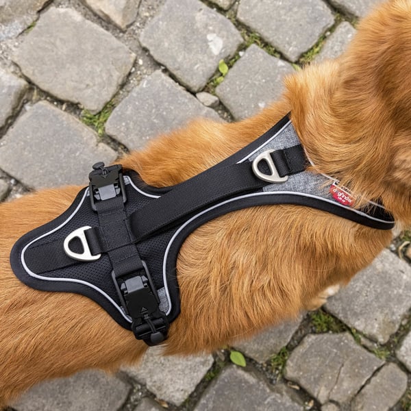 Miniatyrbild 3 av 4: Curli Magnetic Belka Comfort Harness S Svart Hund Västsele