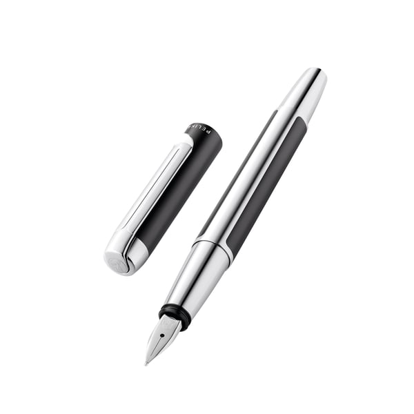 Pelikan Pura P40 fyldepen Påfyldningssystem til patron Anthracit, Sølv 1 stk