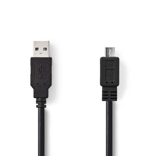 Miniatyrbillede 1 af 3: Nedis CCGB60500BK20 USB-kabel USB 2.0 2 m USB A USB B 0,48 Gbit/sek. Sort
