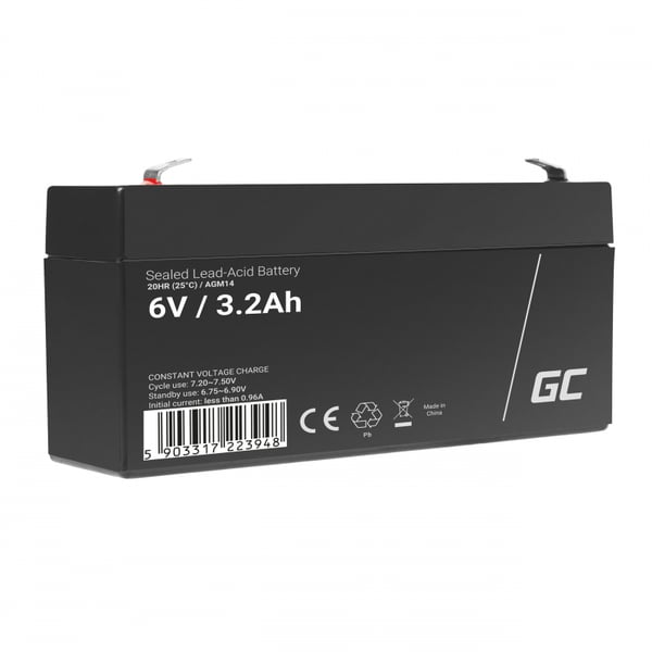 Green Cell AGM14 UPS batteri Blybatterier (VRLA) 6 V 3,2 At