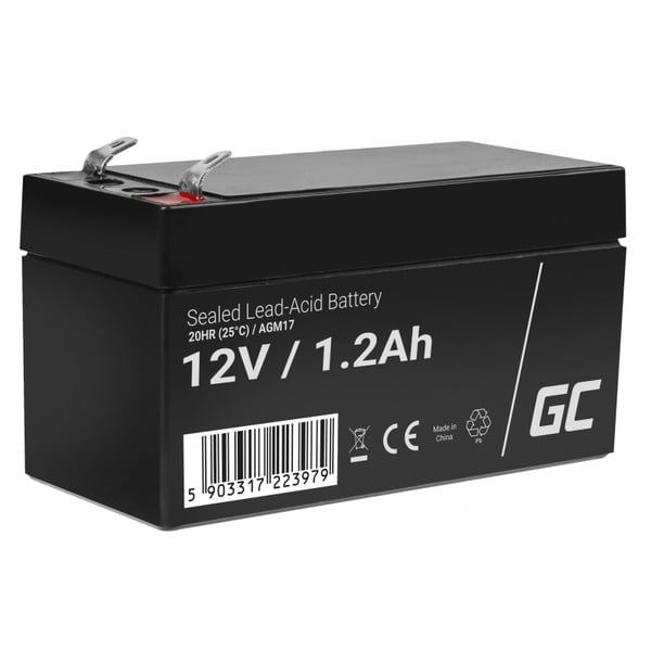 Miniatyrbillede 1 af 5: Green Cell AGM17 UPS batteri Blybatterier (VRLA) 12 V 1,2 At