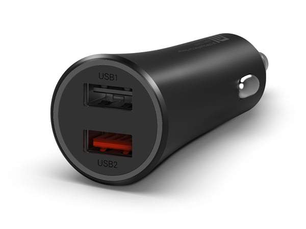 Miniatyrbillede 2 af 4: Xiaomi Mi 37W Dual-Port Car Charger Universel Sort Cigartænder Automatisk