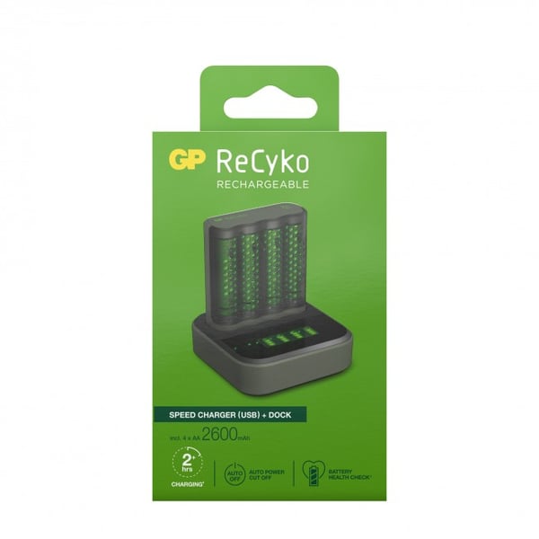 Miniatyrbillede 1 af 4: GP Batteries ReCyko M451 batterioplader Husholdningsbatteri USB