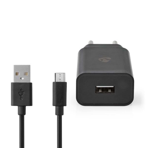 Nedis USB-virtalähde+MICRO USB KA.2,1A / NEDIS WCHAM213ABK SW WCHAM213ABK