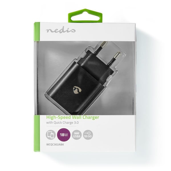 Miniatyrbillede 3 af 6: Nedis USB-STRØMFORSYNING 1.5/2.0/3.0A / NEDIS WCQC302ABK