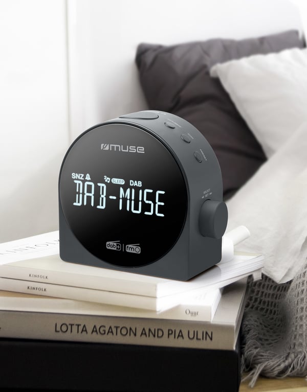 Muse M-185 CDB vækkeur Digital alarmur Sort