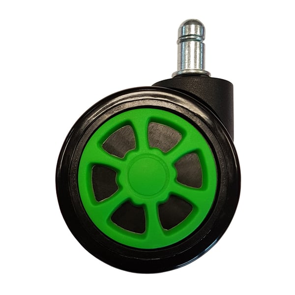 LC-Power LC-CASTERS-3BG del till kontors- och datorstol Grön, Svart Plast, Gummi Svängbara hjul