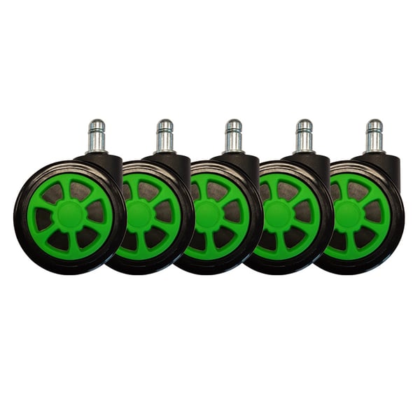 Miniatyrbild 1 av 4: LC-Power LC-CASTERS-3BG del till kontors- och datorstol Grön, Svart Plast, Gummi Svängbara hjul