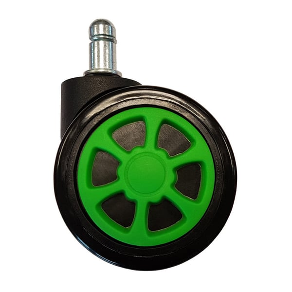 LC-Power LC-CASTERS-3BG del till kontors- och datorstol Grön, Svart Plast, Gummi Svängbara hjul