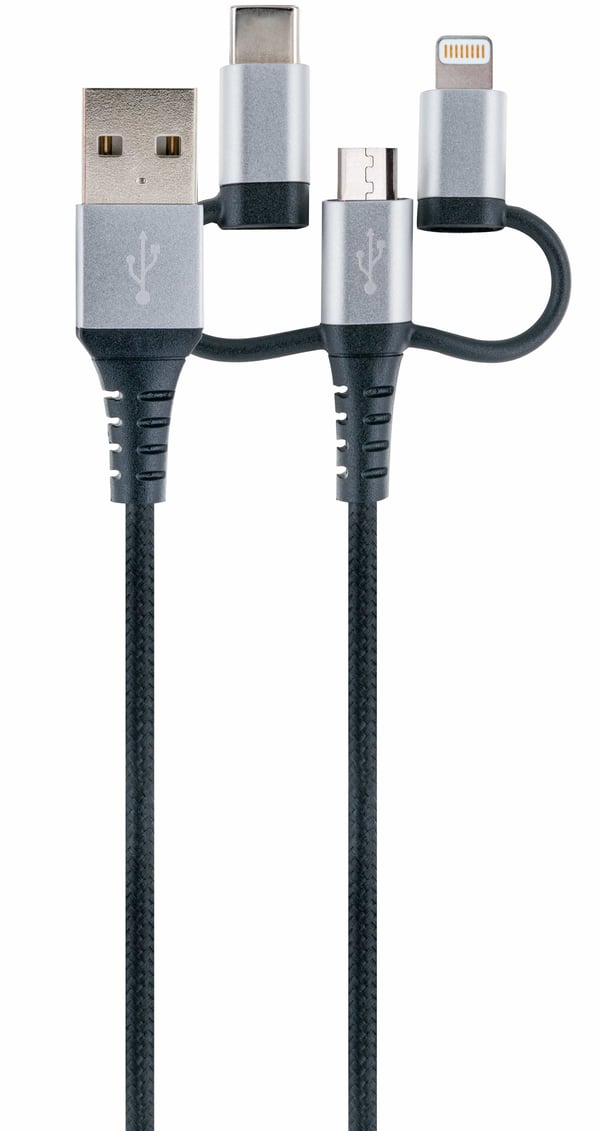 Miniatyrbillede 2 af 4: Schwaiger LKU 100 USB-kabel USB 2.0 1,5 m USB A Micro-USB B 0,48 Gbit/sek. Sort, Sølv