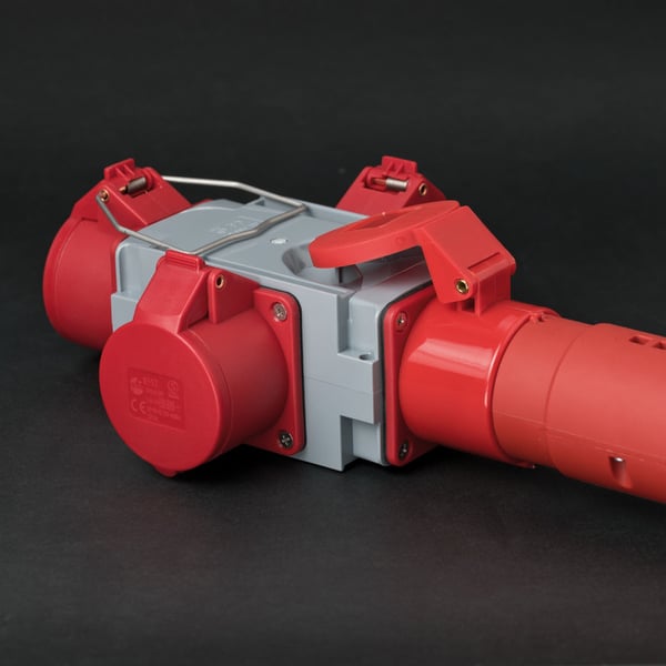 Brennenstuhl 1081640 strømstik adapter Grå, Rød