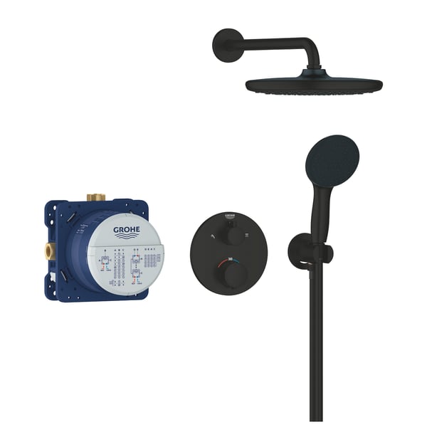 GROHE Precision Thermostatique duschsystem Svart