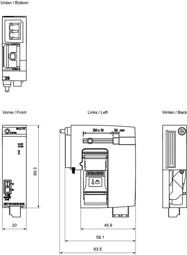 Siemens 6ES7193-6AG40-0AA0 Industrielt netværkstilbehør