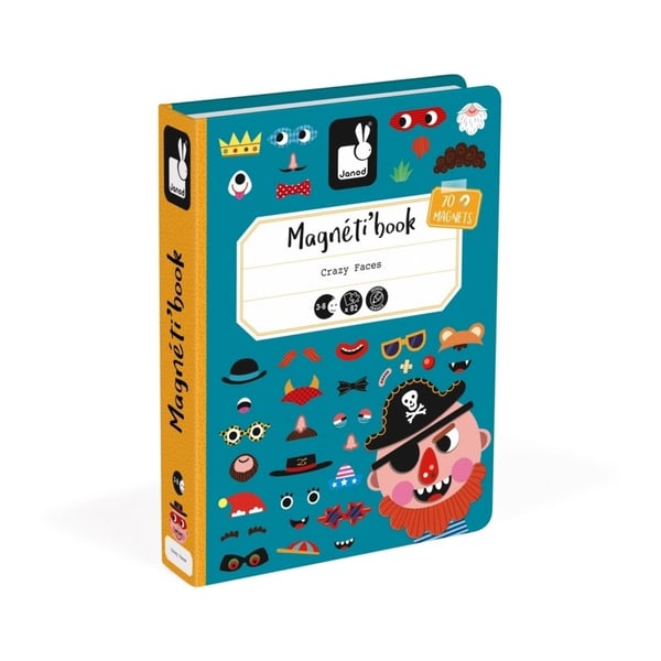 Miniatyrbild 1 av 5: JANOD Boy's Crazy Faces Magneti'Book