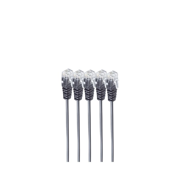 shiverpeaks BS70084-0.6-SET5 telefonkabel 0,6 m Sort