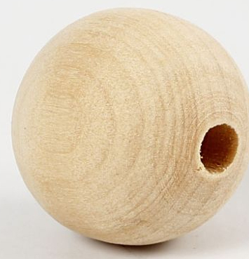Creativ Company 57061 perle Rund perle Træ Naturlig 200 stk