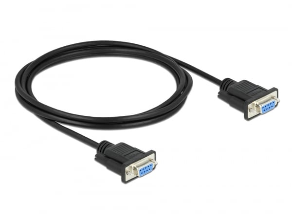 Miniatyrbillede 2 af 3: DeLOCK 86605 serielkabel Sort 2 m RS-232 Sub-D9