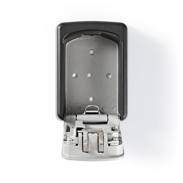 Nedis KEYCC01GY Pengeskab Væg pengeskab Aluminium Sort, Sølv