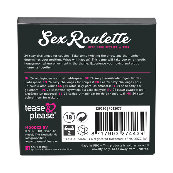 Tease and Please Sex Roulette Love & Marriage Wartenbergin pyörä Ei sukupuolirajoitusta NL EN DE FR ES SE PL RU NO