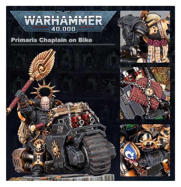 Games Workshop Primaris Chaplain on Bike