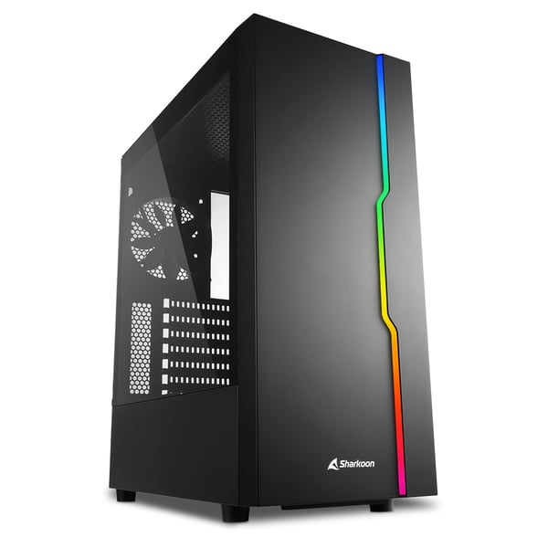 Miniatyrbillede 1 af 8: Sharkoon RGB Slider - Miditower - ATX - Sidepanel med vindue (hærdet glas)