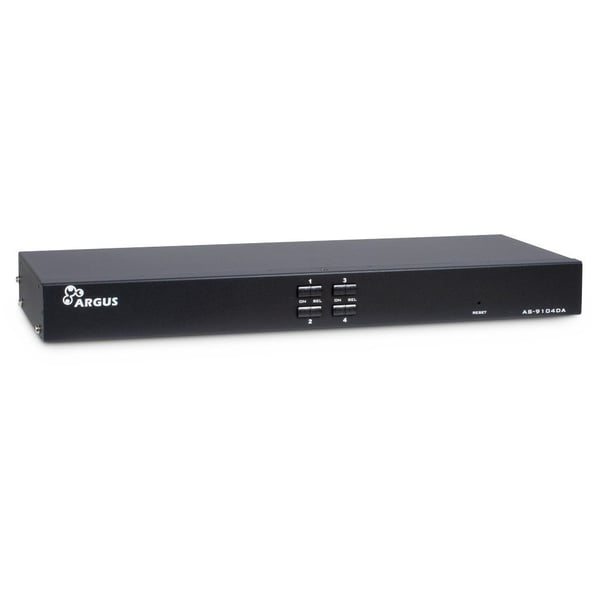 Miniatyrbillede 1 af 5: Inter-Tech AS-9104DA KVM Switch Stativ-montering Sort