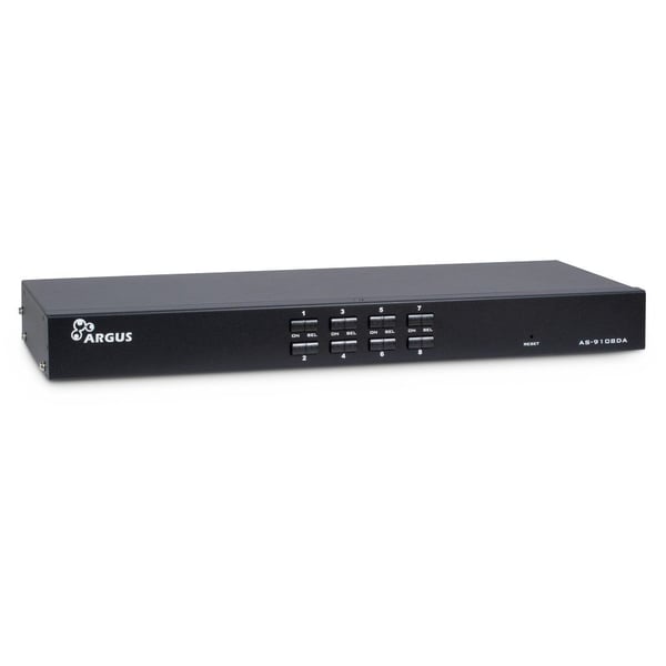 Inter-Tech AS-9108DA KVM-switchar Rackmontering Svart