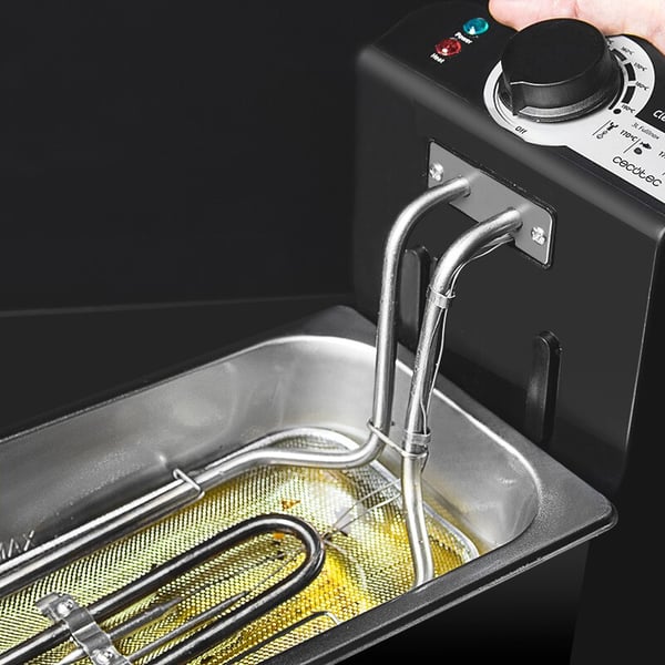 Miniatyrbild 5 av 10: Cecotec CleanFry Single 3 l Fristående 2000 W Fritös Svart, Rostfritt stål