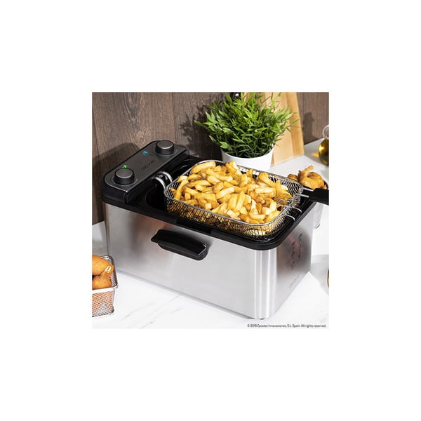 Cecotec CleanFry Infinity 3000 Enkelt 3 L Enkeltstående 2400 W Frituregryde Rustfrit stål