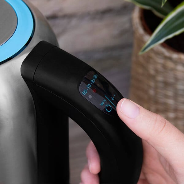 Miniatyrbillede 11 af 12: Cecotec ThermoSense 290 elkedel 1,7 L 2200 W Sort, Rustfrit stål