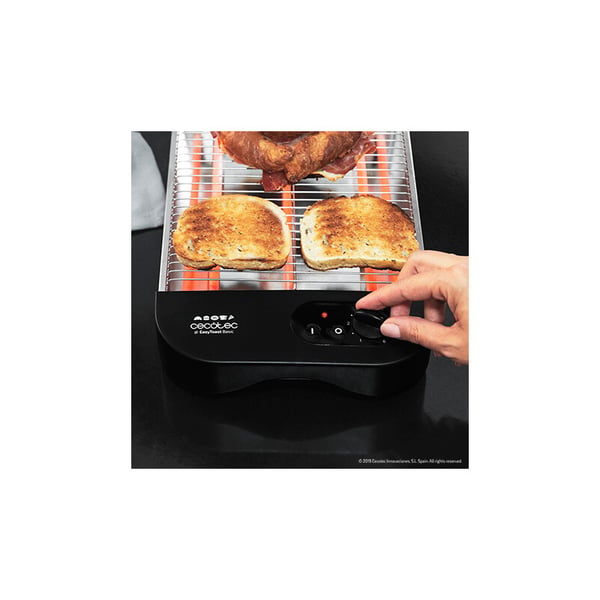 Cecotec 08010 brødrister 6 900 W Sort, Rustfrit stål