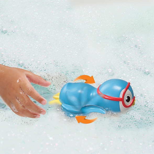 Miniatyrbild 3 av 3: Munchkin Swimming Penguin Baddjur Blå, Gul