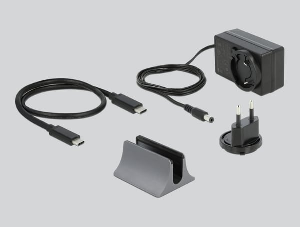 DeLOCK 87772 dockingstation Ledningsført Thunderbolt 3 Grå