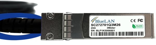 Miniatyrbild 4 av 5: BlueOptics SFP28-DAC-3M-LO-BL InfiniBand och fiberoptisk kabel Svart